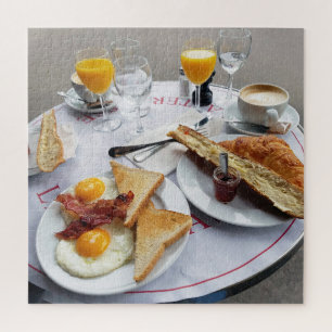 Breakfast in Paris France Jigsaw Puzzle