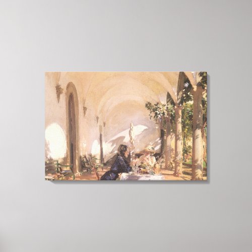 Breakfast in the Loggia by John Singer Sargent Canvas Print