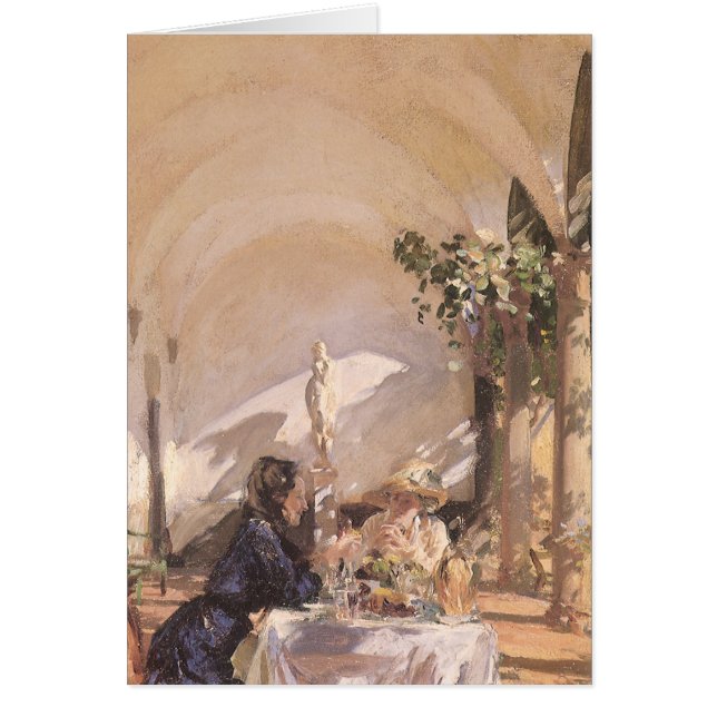 Breakfast in the Loggia by John Singer Sargent Cards (Front)
