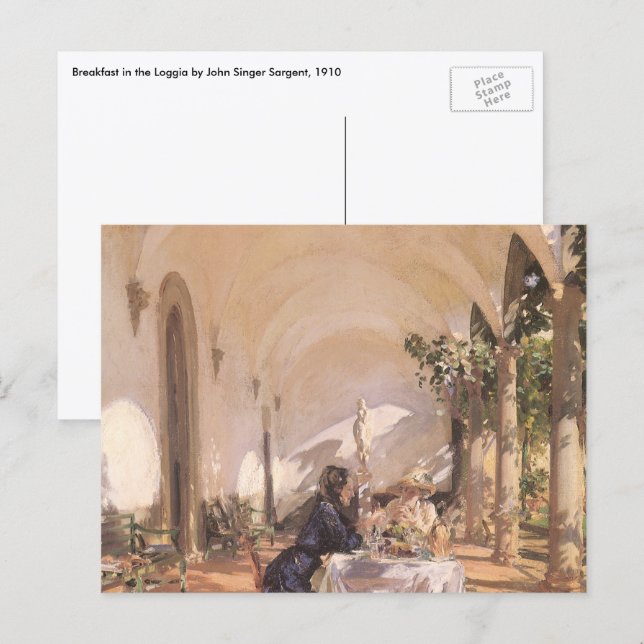 Breakfast in the Loggia by John Singer Sargent Postcard (Front/Back)