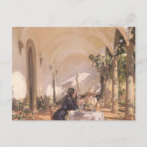 Breakfast in the Loggia by John Singer Sargent Postcard