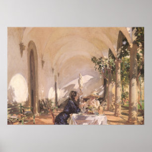 Breakfast in the Loggia by John Singer Sargent Poster