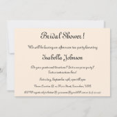 Breakfast in the Loggia by Sargent, Bridal Shower Invitation (Back)