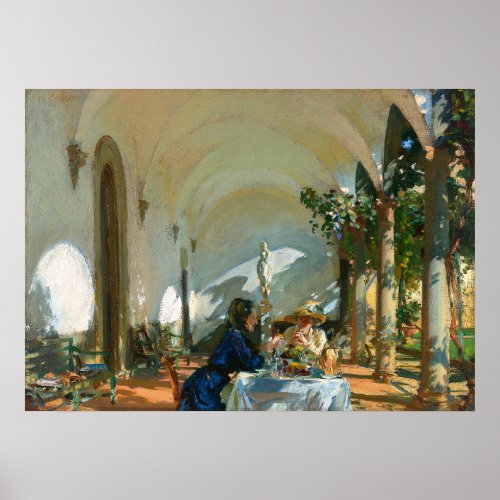Breakfast in the Loggia Sargent 1910  Poster