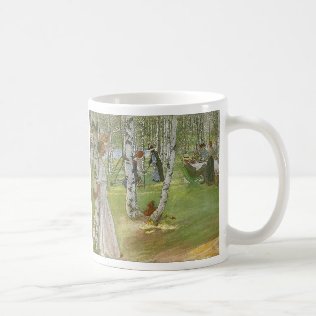 Breakfast in the Open by Carl Larsson Coffee Mug (Right)