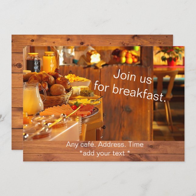 Breakfast Invitation Cards (Front/Back)