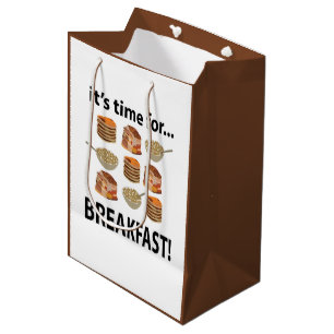 Breakfast Its Time For Breakfast Medium Gift Bag