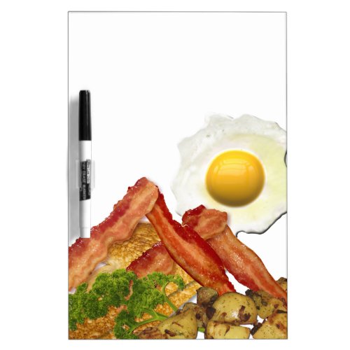 Breakfast Landscape Bacon Eggs Dry_Erase Board