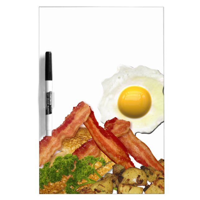 Breakfast Landscape Bacon Eggs Dry-Erase Board (Front)