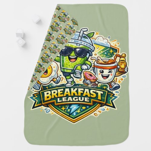 Breakfast League Badge Baby Blanket