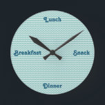 Breakfast Lunch Dinner Word Clock<br><div class="desc">Time for breakfast,  lunch,  dinner and snack.</div>