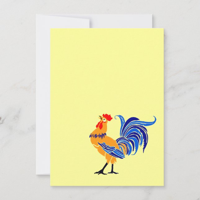 Breakfast meet-up Social Rooster Party Invitation (Front)