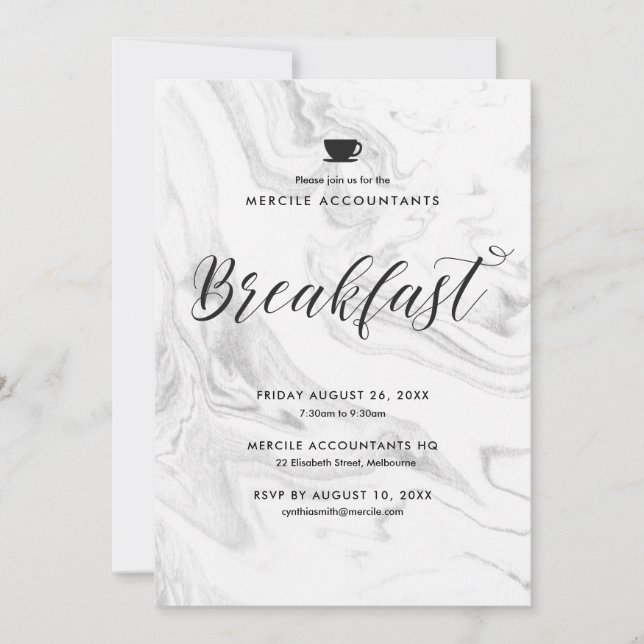 Breakfast Meeting Business Invitation (Front)