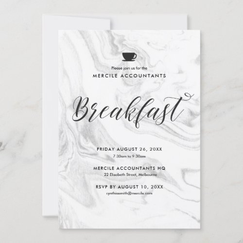 Breakfast Meeting Business Invitation