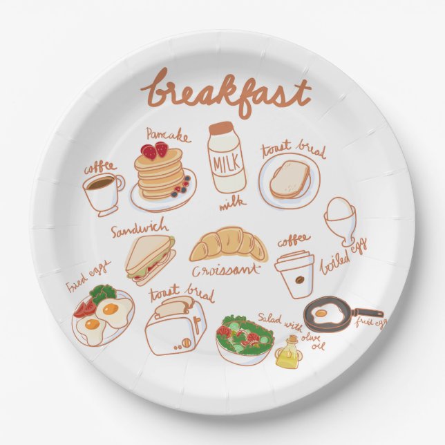 Breakfast Paper Plates (Front)