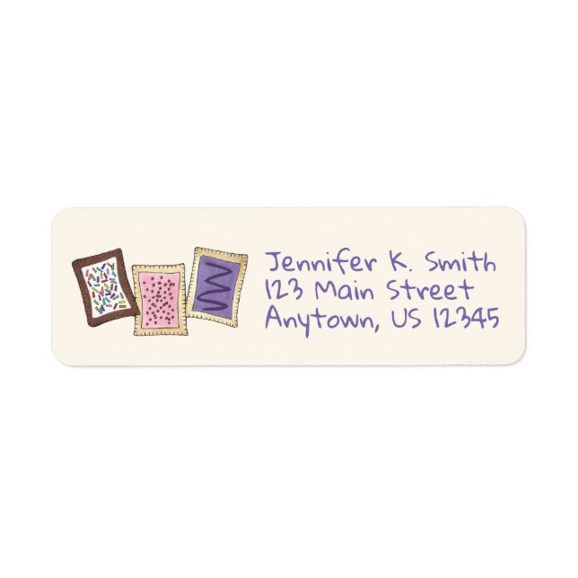 Breakfast Pastries Bakery Toaster Pastry Junk Food Label (Front)