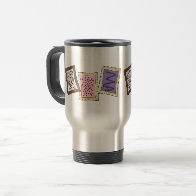 Breakfast Pastry Frosted Toaster Pastries Foodie Travel Mug (Front Left)