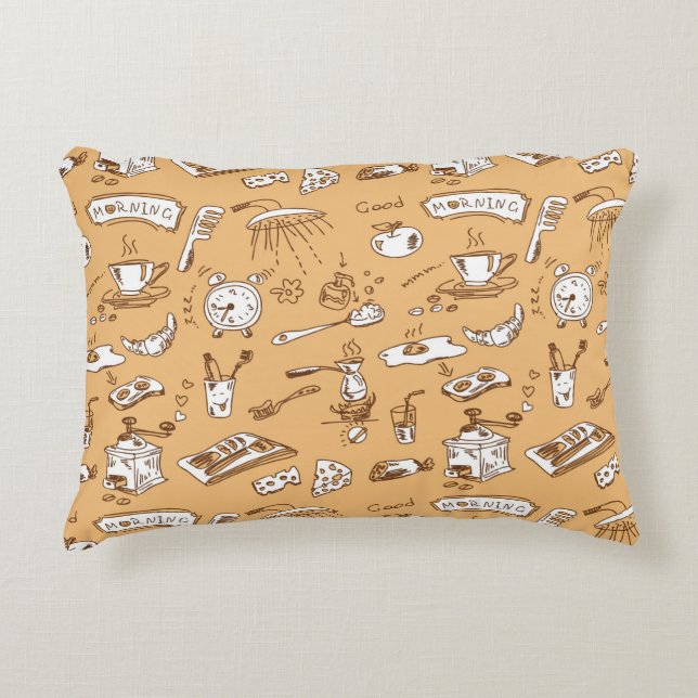 Breakfast Pattern 2 Accent Pillow (Front)