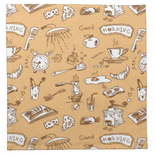 Breakfast Pattern 2 Cloth Napkin