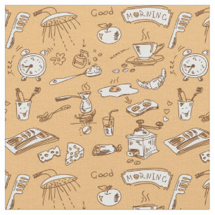 Breakfast Pattern 2 Fabric