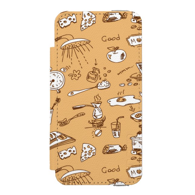 Breakfast Pattern 2 Incipio iPhone Wallet Case (Folio Front)