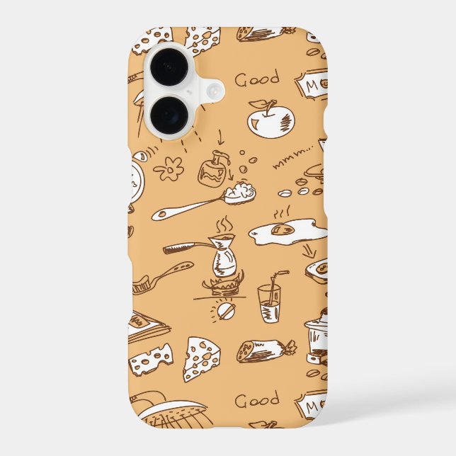 Breakfast Pattern 2 Iphone Case (Back)