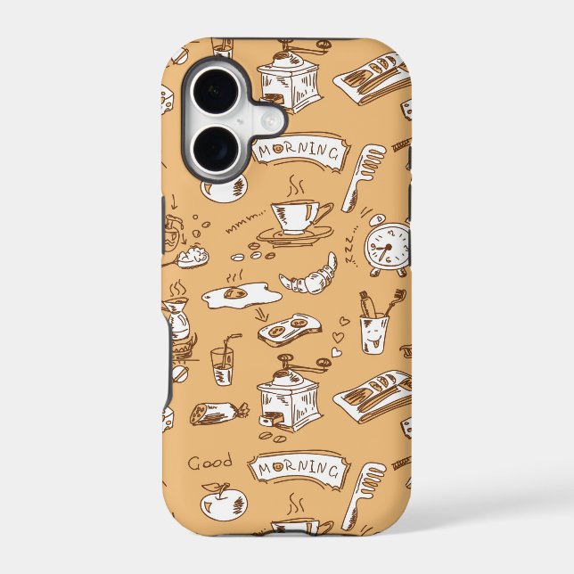 Breakfast Pattern 2 Iphone Case (Back)