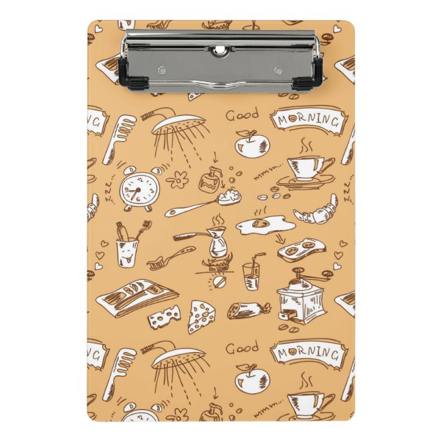 Breakfast Pattern 2 Mini Clipboard (Front)