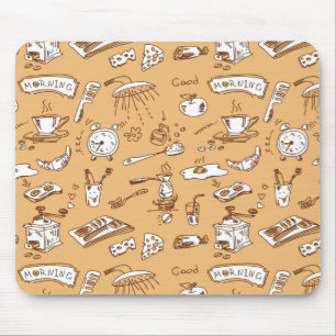 Breakfast Pattern 2 Mouse Pad