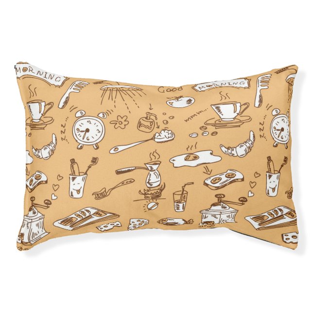 Breakfast Pattern 2 Pet Bed (Front)