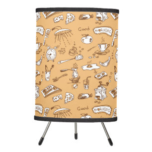 Breakfast Pattern 2 Tripod Lamp