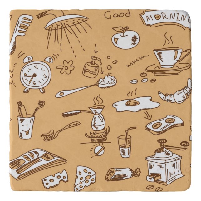 Breakfast Pattern 2 Trivet (Front)