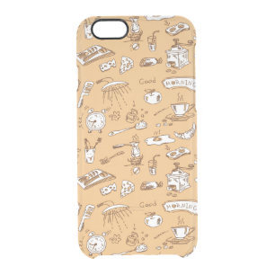 Breakfast Pattern 2 Clear iPhone 6/6S Case