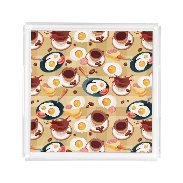 Breakfast Pattern 3 Acrylic Tray (Front)