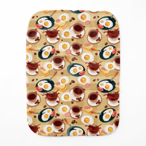 Breakfast Pattern 3 Baby Burp Cloth