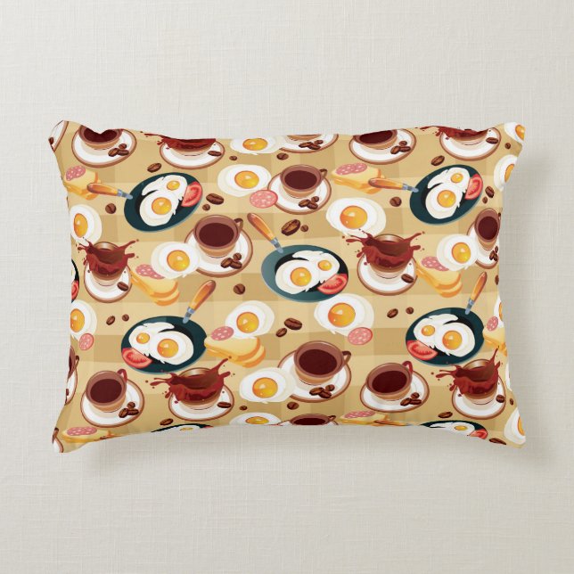 Breakfast Pattern 3 Decorative Pillow (Front)