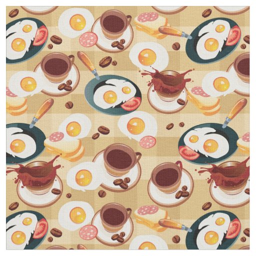 Breakfast Pattern 3 Fabric