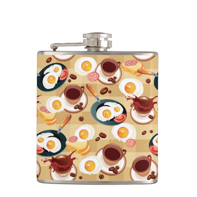 Breakfast Pattern 3 Flask (Front)