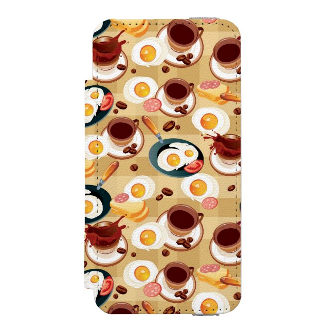 Breakfast Pattern 3 Incipio iPhone Wallet Case (Folio Front)
