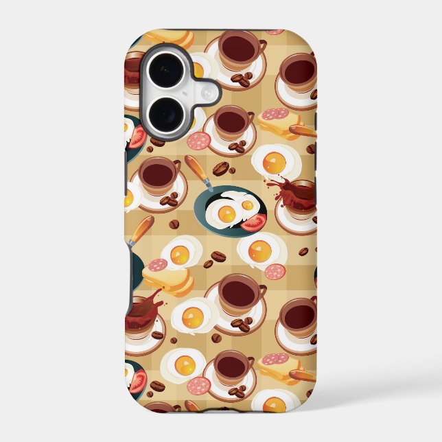 Breakfast Pattern 3 Iphone Case (Back)