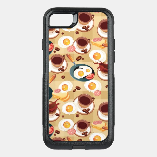 Breakfast Pattern 3 Otterbox iPhone Case (Back)