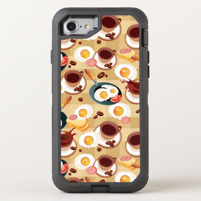 Breakfast Pattern 3 Otterbox iPhone Case (Back)