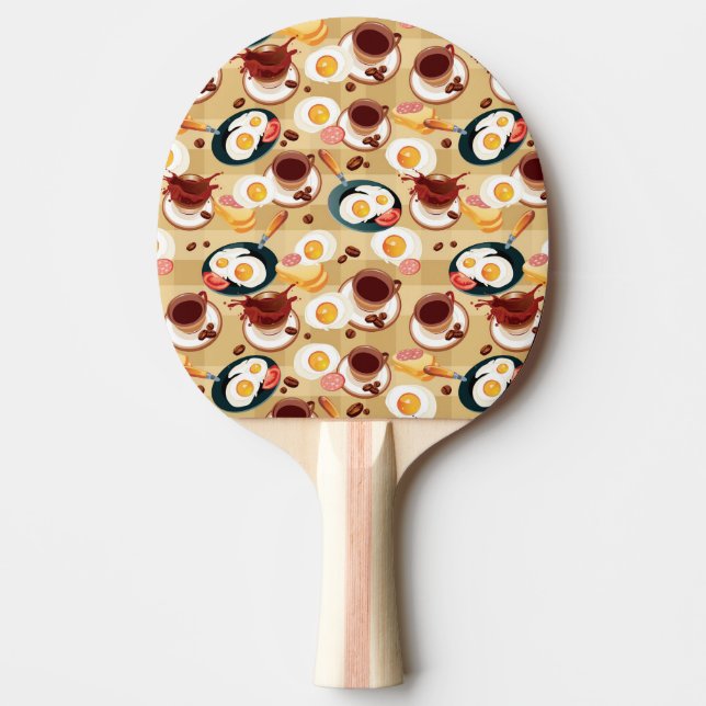 Breakfast Pattern 3 Ping-Pong Paddle (Front)