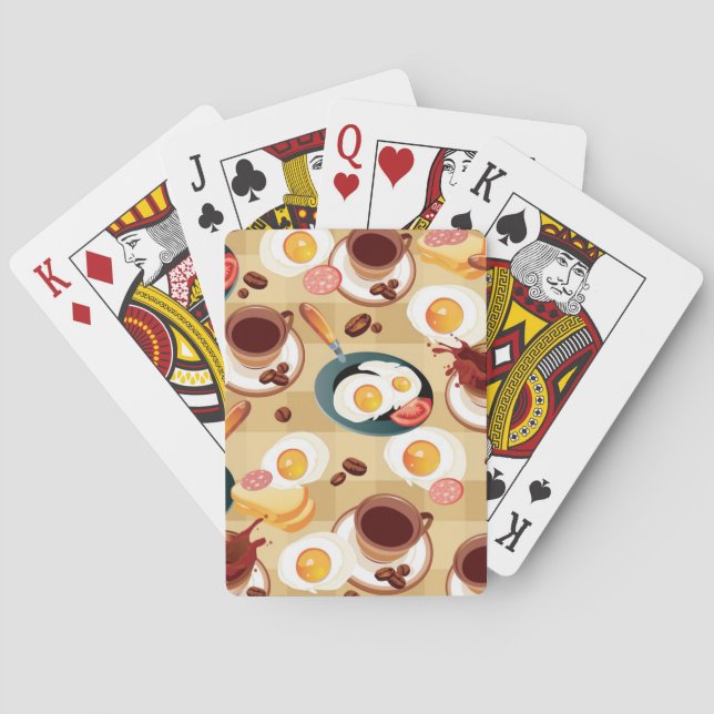 Breakfast Pattern 3 Poker Cards (Back)