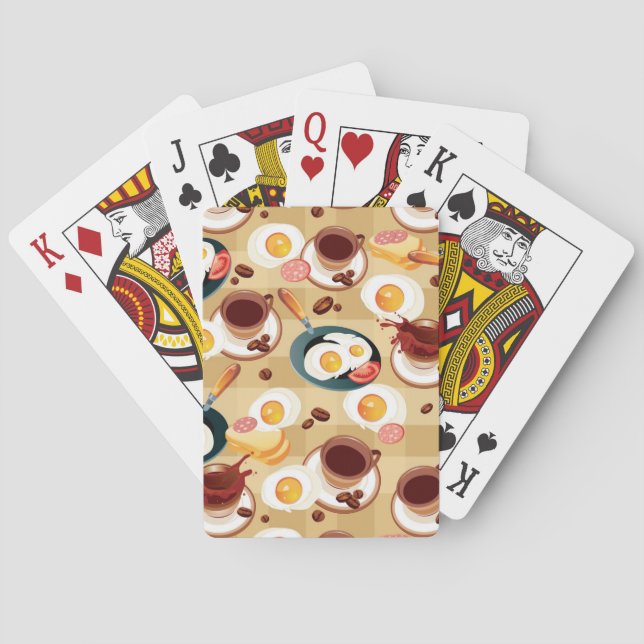 Breakfast Pattern 3 Poker Cards (Back)