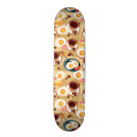 Breakfast Pattern 3 Skateboard Deck