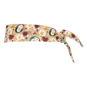 Breakfast Pattern 3 Tie Headband