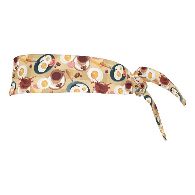 Breakfast Pattern 3 Tie Headband (Rotate 90)