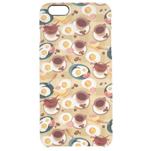 Breakfast Pattern 3 Clear iPhone 6 Plus Case