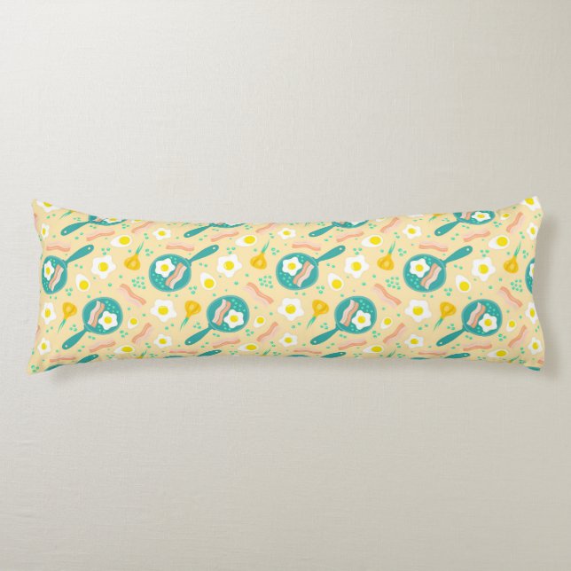 Breakfast Pattern Body Pillow (Front)
